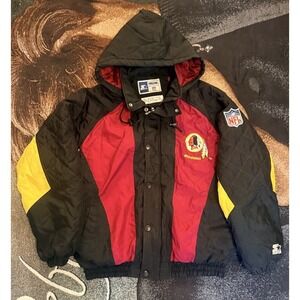 VTG‎ 90's Washington Redskins Puffer  Starter Jacket, Men's Size M